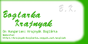 boglarka krajnyak business card